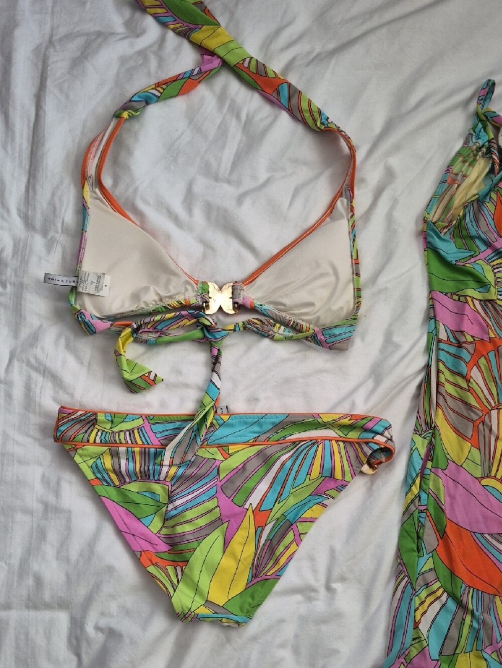 Trina Turk Colorful Tropical Print Bikini & Cover-Up Size 6 - Picture 6 of 6